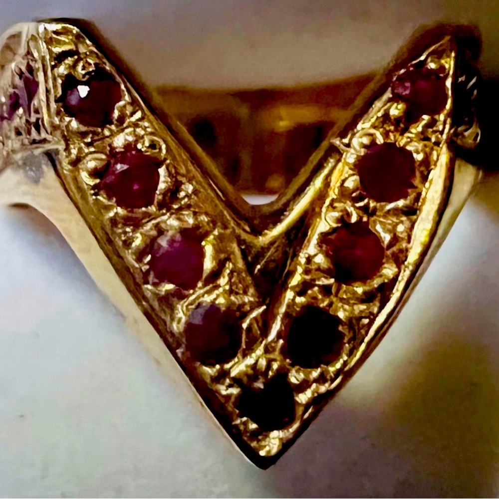 14k Heavy Ruby Ring - image 1